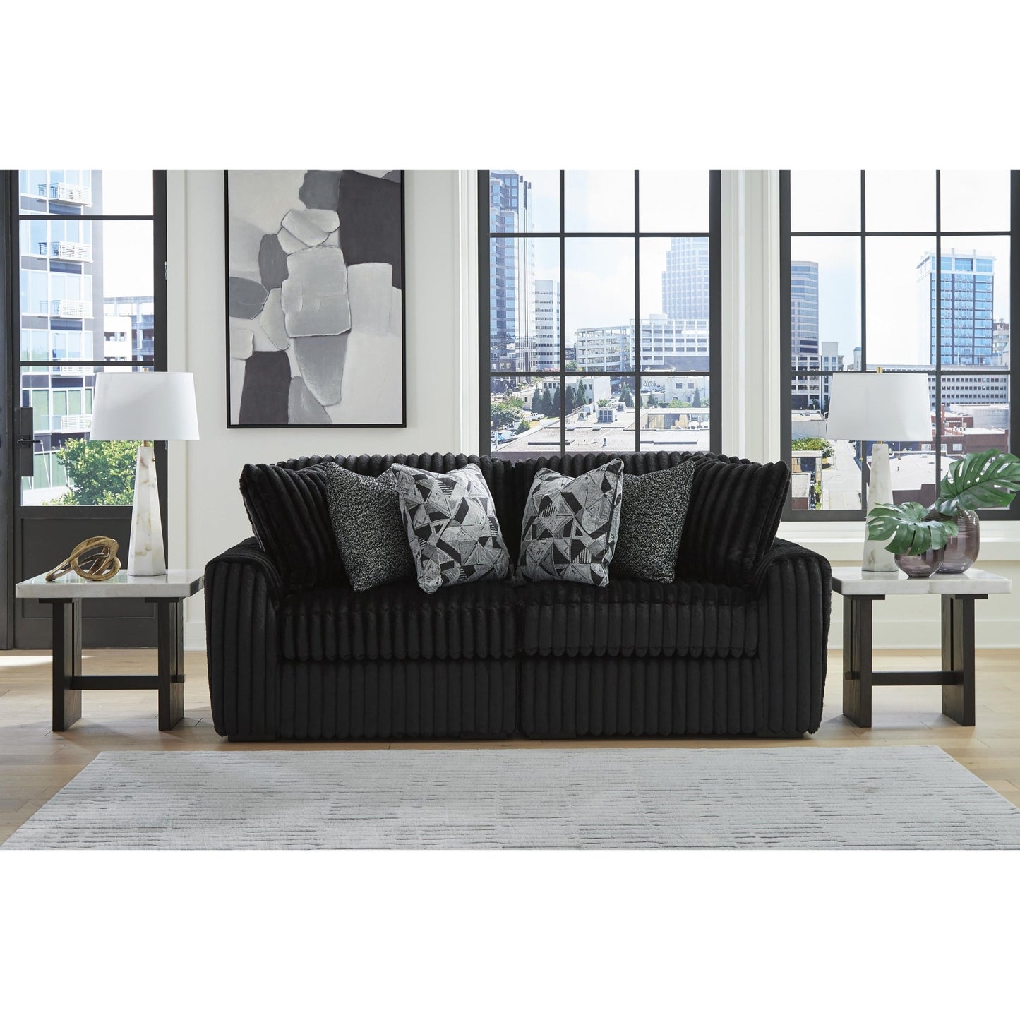 Signature Design by Ashley Midnight - Madness 98103S11 2 pc Sectional Sofa - American Furniture of Slidell