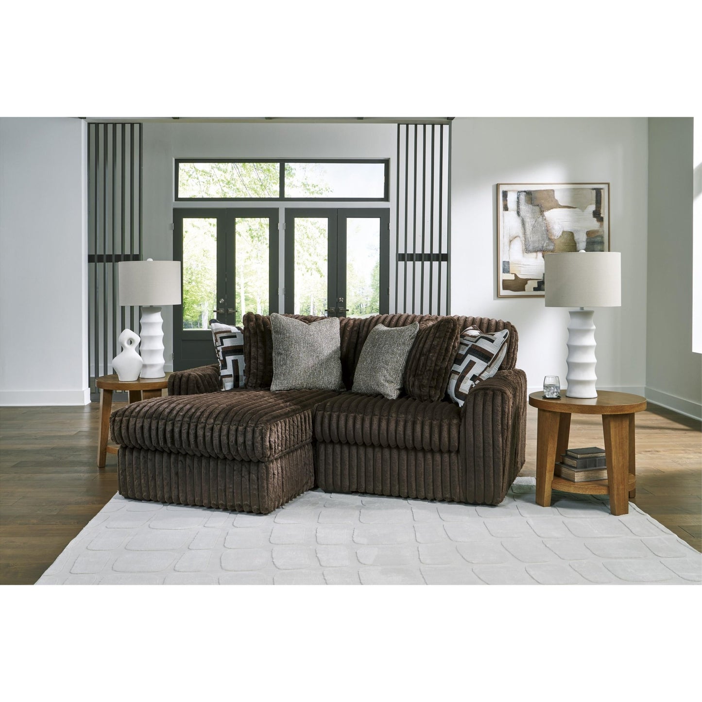 Signature Design by Ashley Midnight - Madness 98104S13 2 pc Sectional with Chaise - American Furniture of Slidell