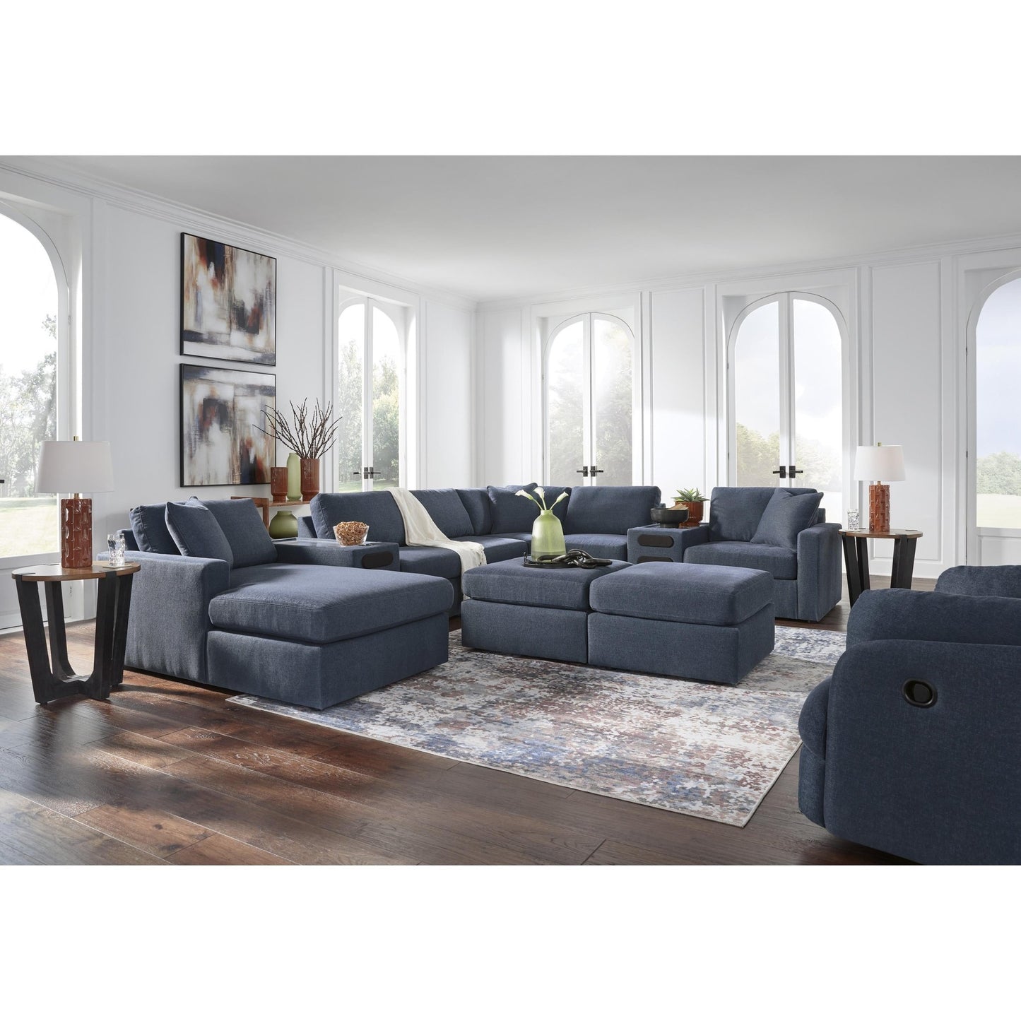 Signature Design by Ashley Modmax 92121S47 8 pc Sectional with Chaise and Audio Consoles - American Furniture of Slidell