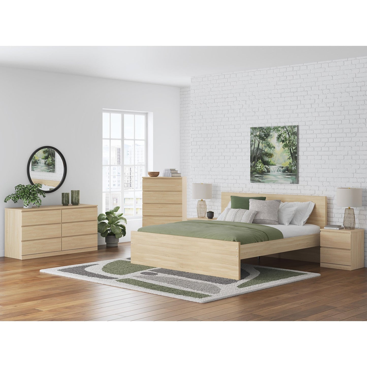 Signature Design by Ashley Onita EB9632B6 Queen Panel Platform Bed - American Furniture of Slidell