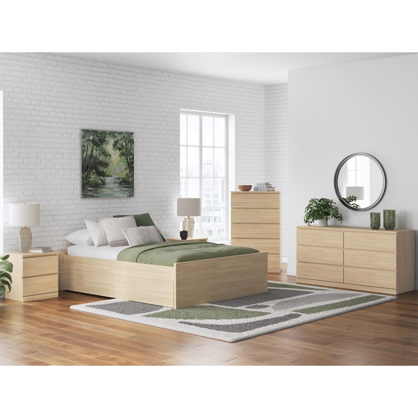 Signature Design by Ashley Onita EB9632B9 Queen Platform Bed with 1 Side Storage - American Furniture of Slidell