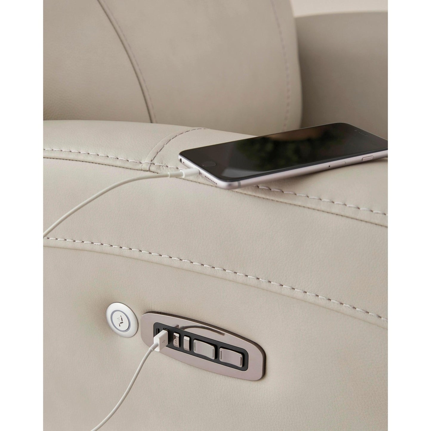 Signature Design by Ashley Pincara Power Leather Match Recliner PCU1380042 - American Furniture of Slidell