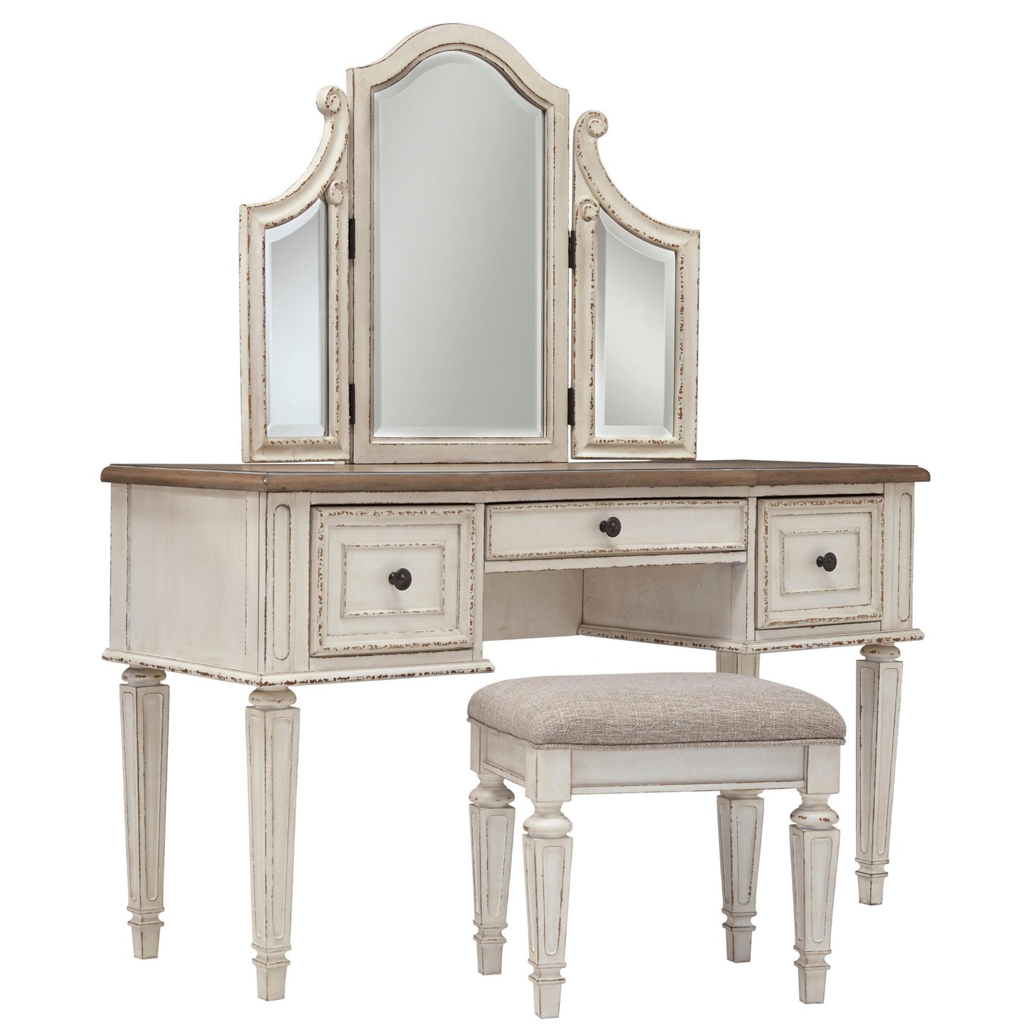 Signature Design by Ashley Realyn B743B58 10 pc King Upholstered Panel Bedroom Set - American Furniture of Slidell