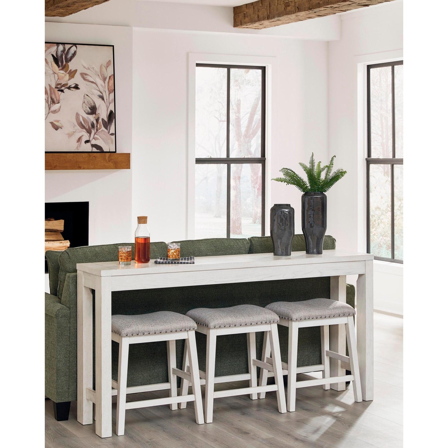 Signature Design by Ashley Robbinsdale 4 pc Counter Height Dinette D642 - 113 - American Furniture of Slidell