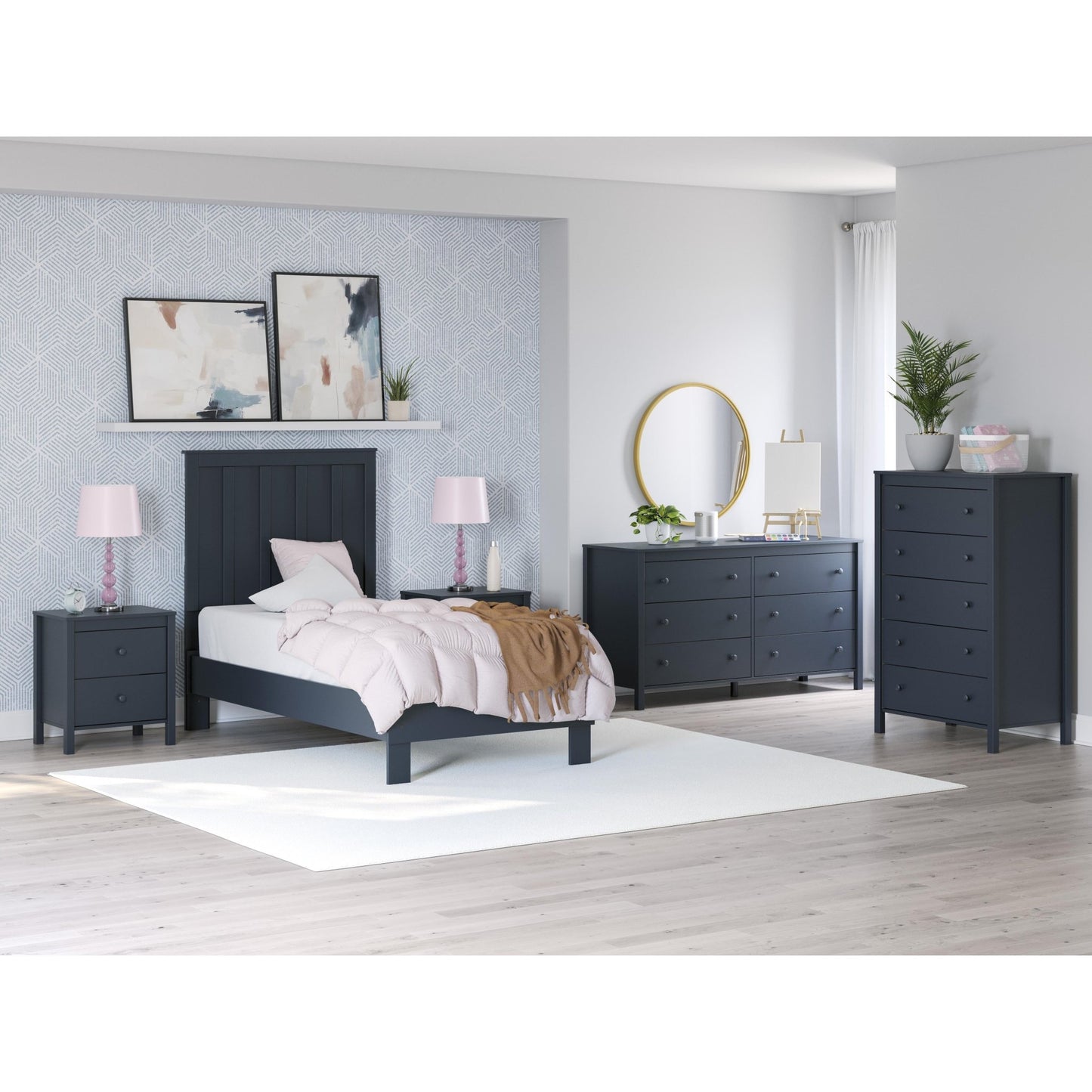 Signature Design by Ashley Simmenfort EB1528B1 Twin Platform Bed - American Furniture of Slidell