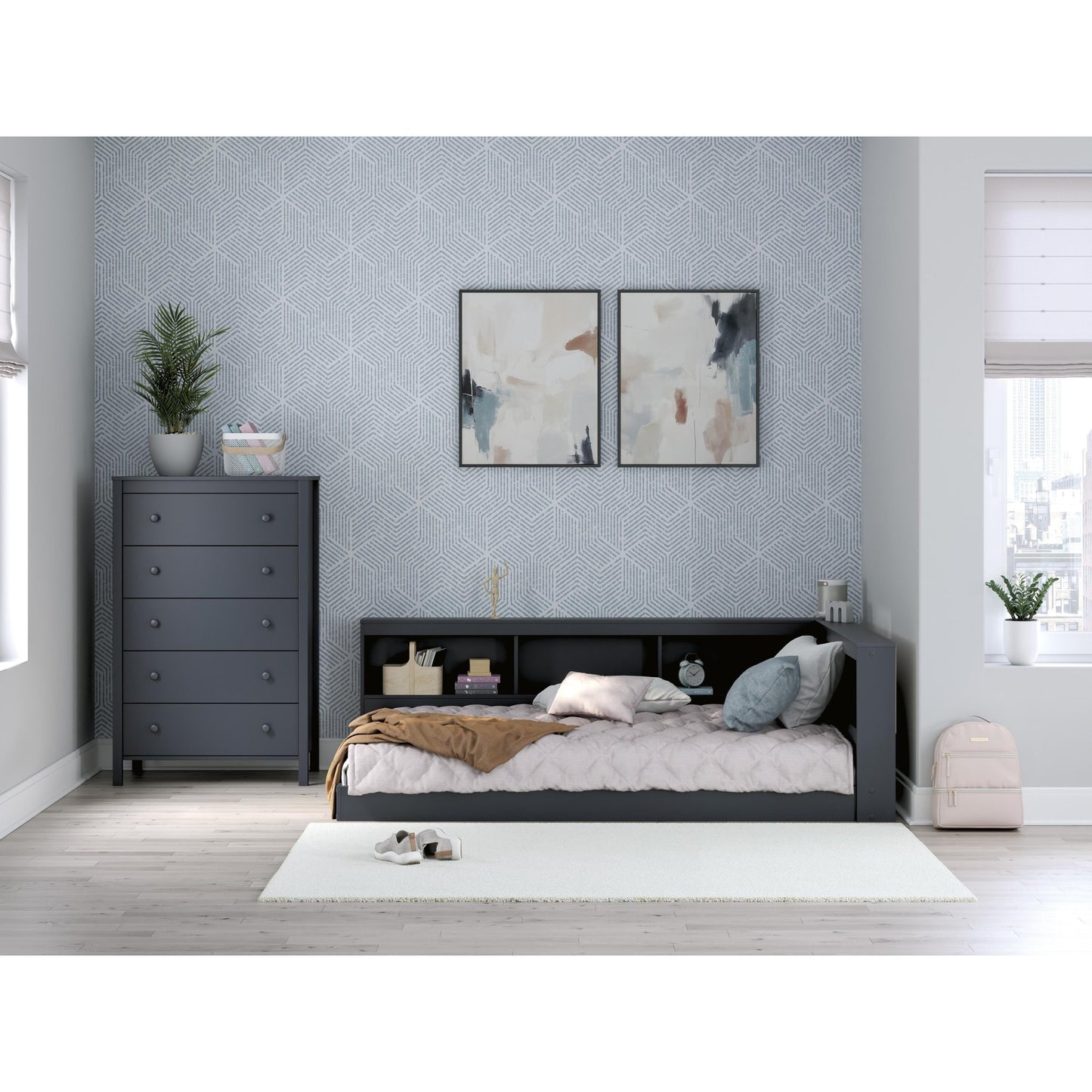 Signature Design by Ashley Simmenfort EB1528B4 Full Bookcase Storage Bed - American Furniture of Slidell