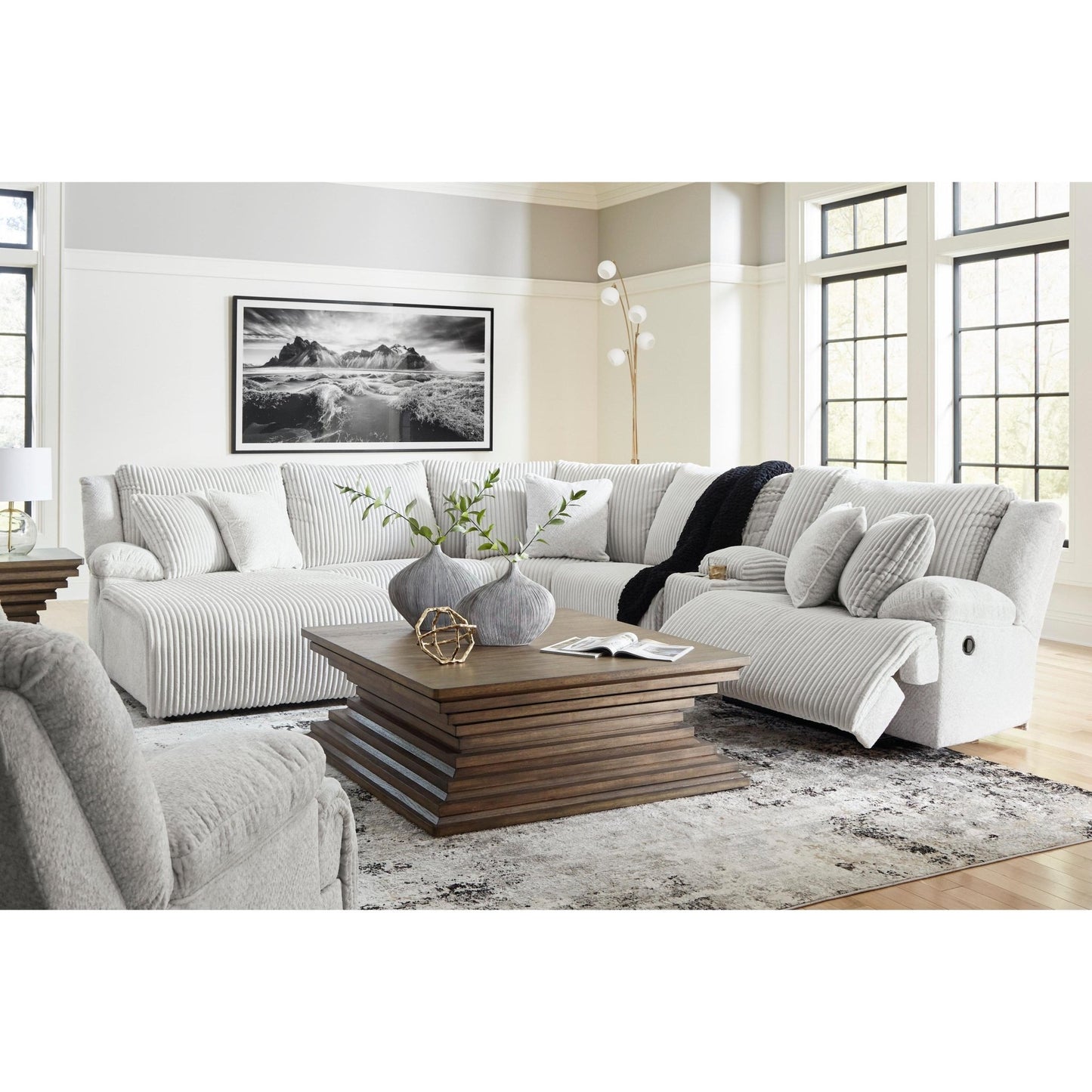 Signature Design by Ashley Top Tier 92706S2 6 pc Reclining Sectional with Chaise - American Furniture of Slidell