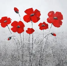 TT1055B- Red Poppies 39x39 Classy Art