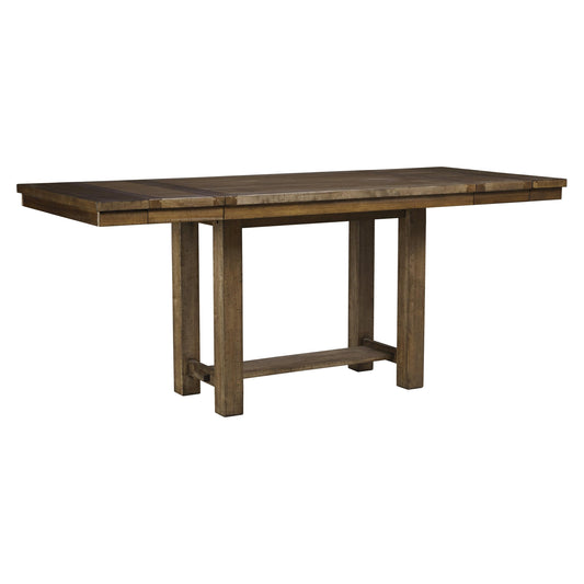 Signature Design by Ashley Moriville Counter Height Dining Table with Pedestal Base D631-32