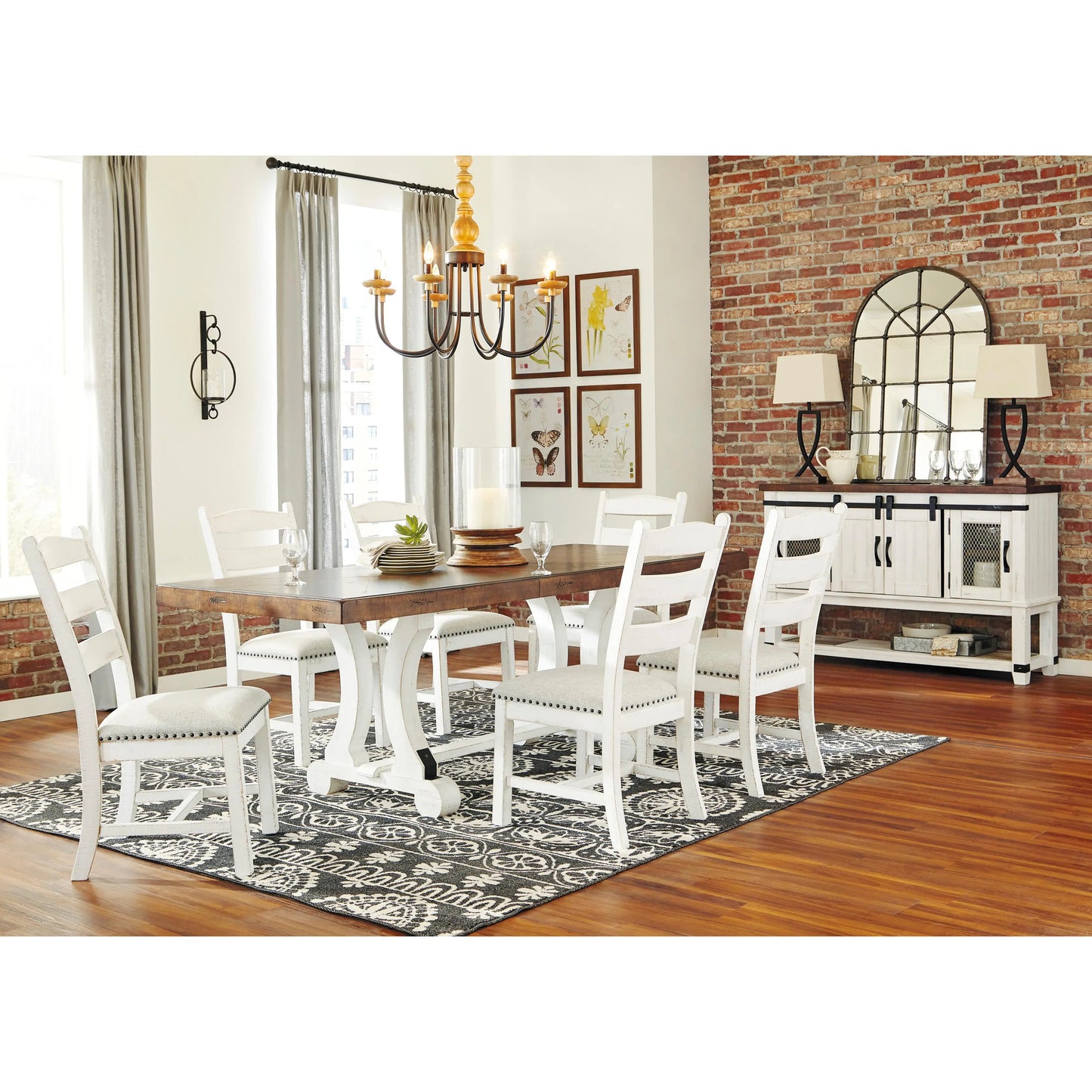 Signature Design by Ashley Valebeck Dining Table with Trestle Base D546-35
