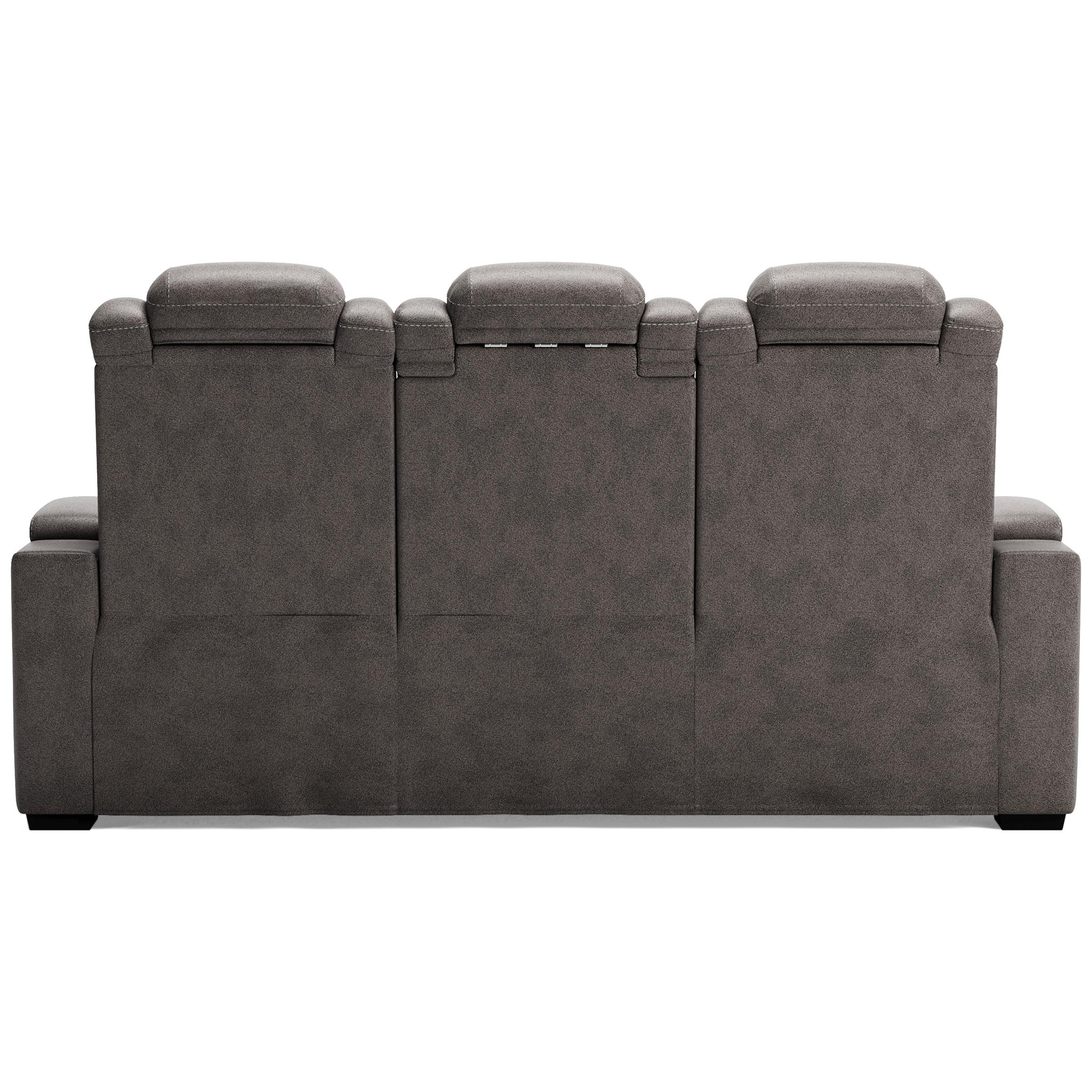 Signature Design by Ashley HyllMont Power Reclining Leather Look Sofa 9300315