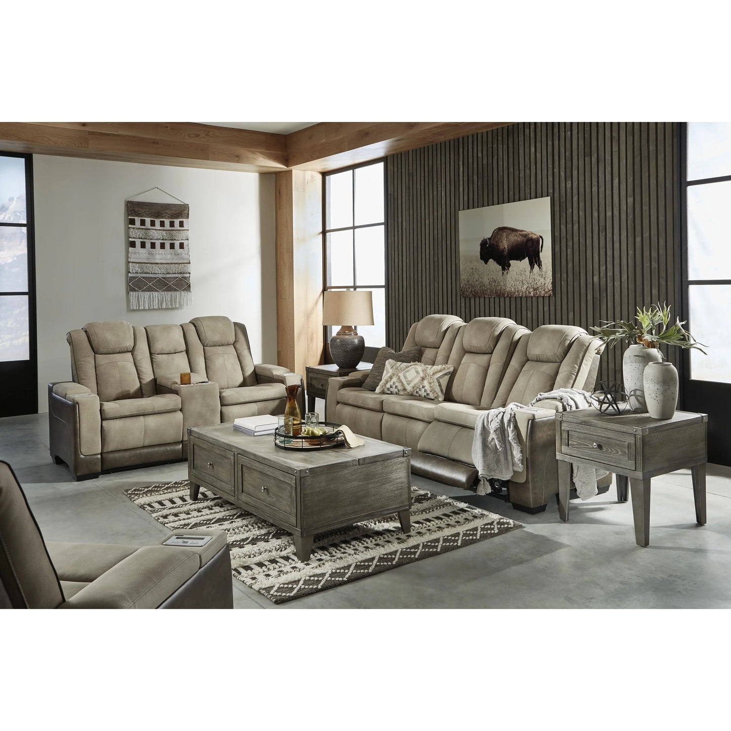 Signature Design by Ashley Next-Gen DuraPella Power Reclining Leather Look Sofa 2200315