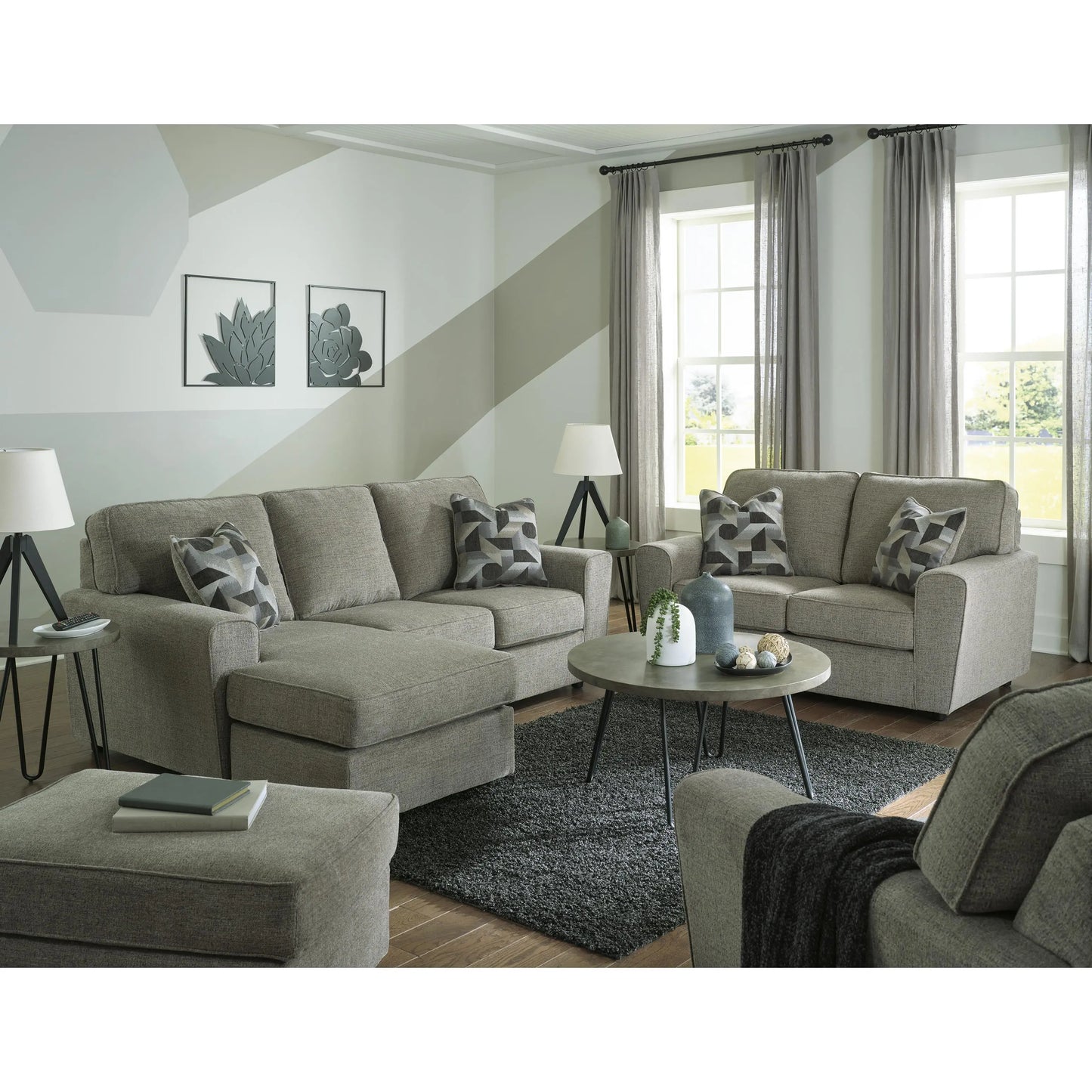 Signature Design by Ashley Cascilla Stationary Fabric Loveseat 2680535