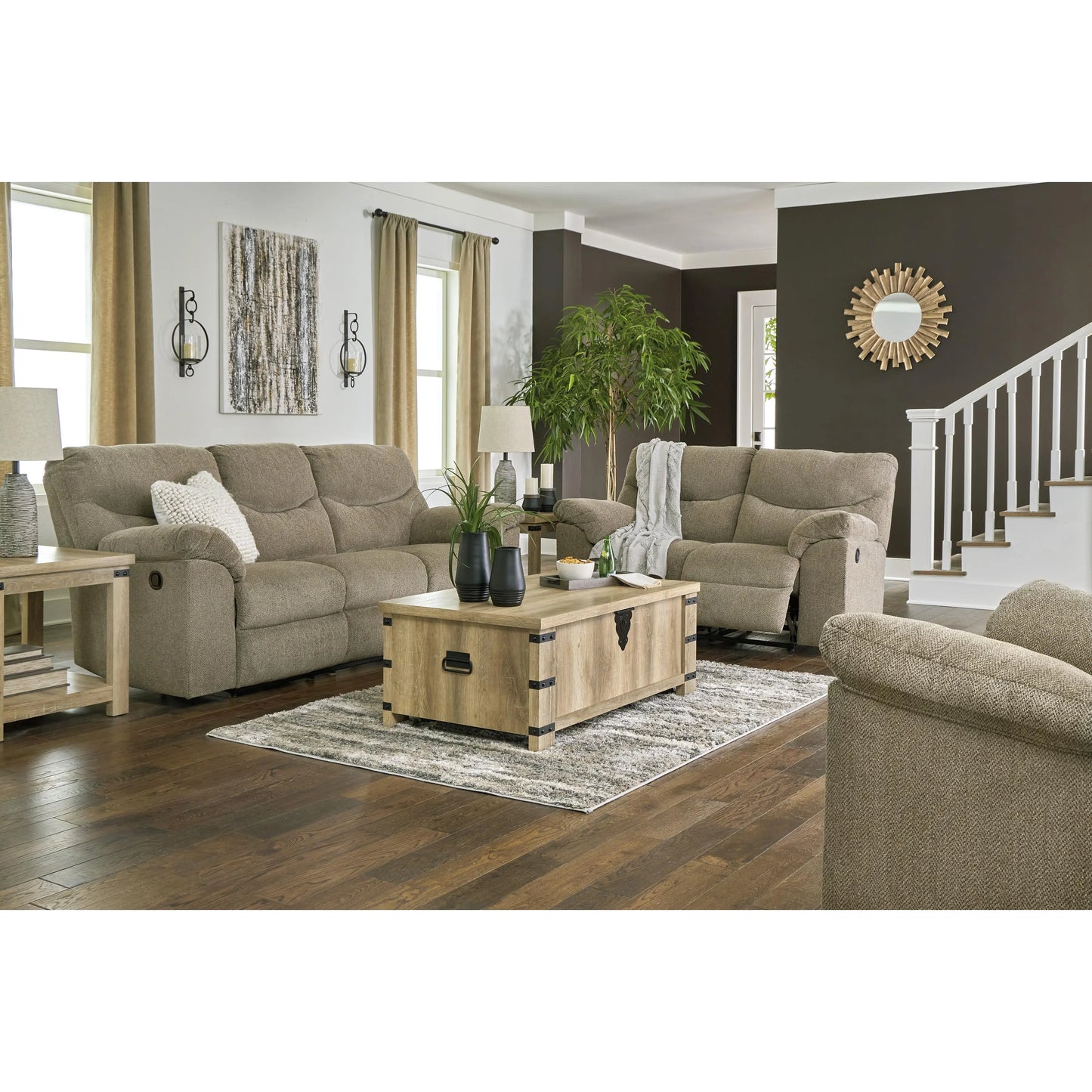Signature Design by Ashley Alphons Reclining Fabric Sofa 2820288
