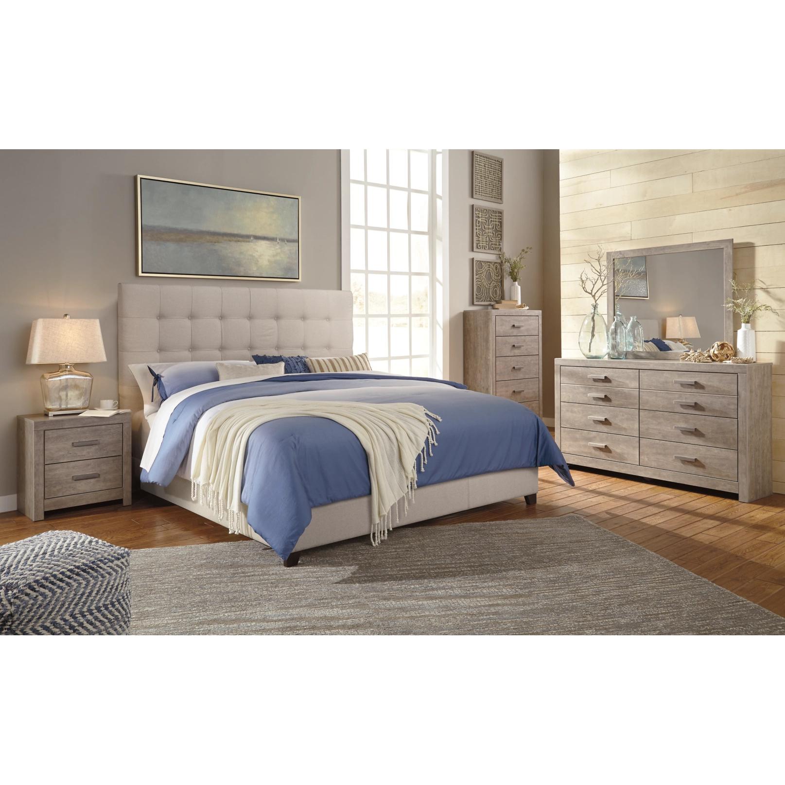Signature Design by Ashley Dolante B130 5 pc Queen Upholstered Panel Bedroom Set IMAGE 1
