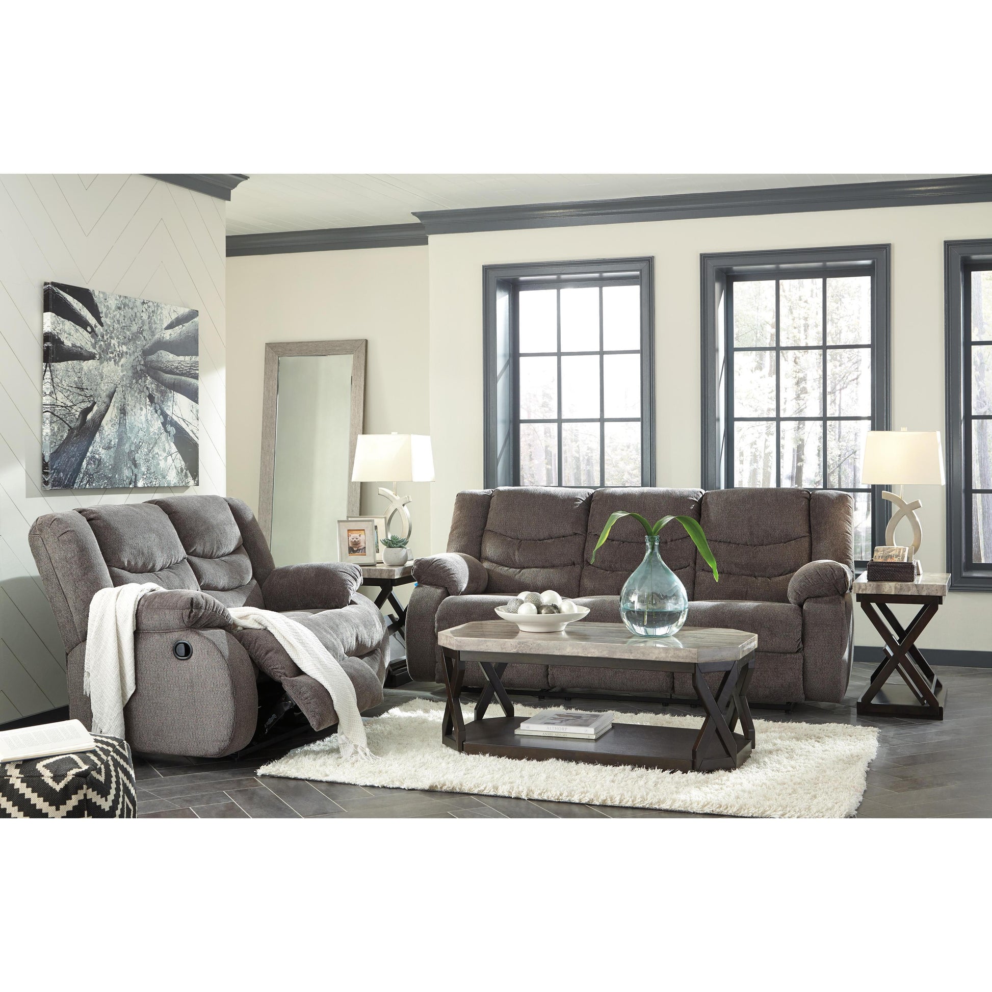 Signature Design by Ashley Tulen 98606U1 2 pc Reclining Living Room Set IMAGE 1