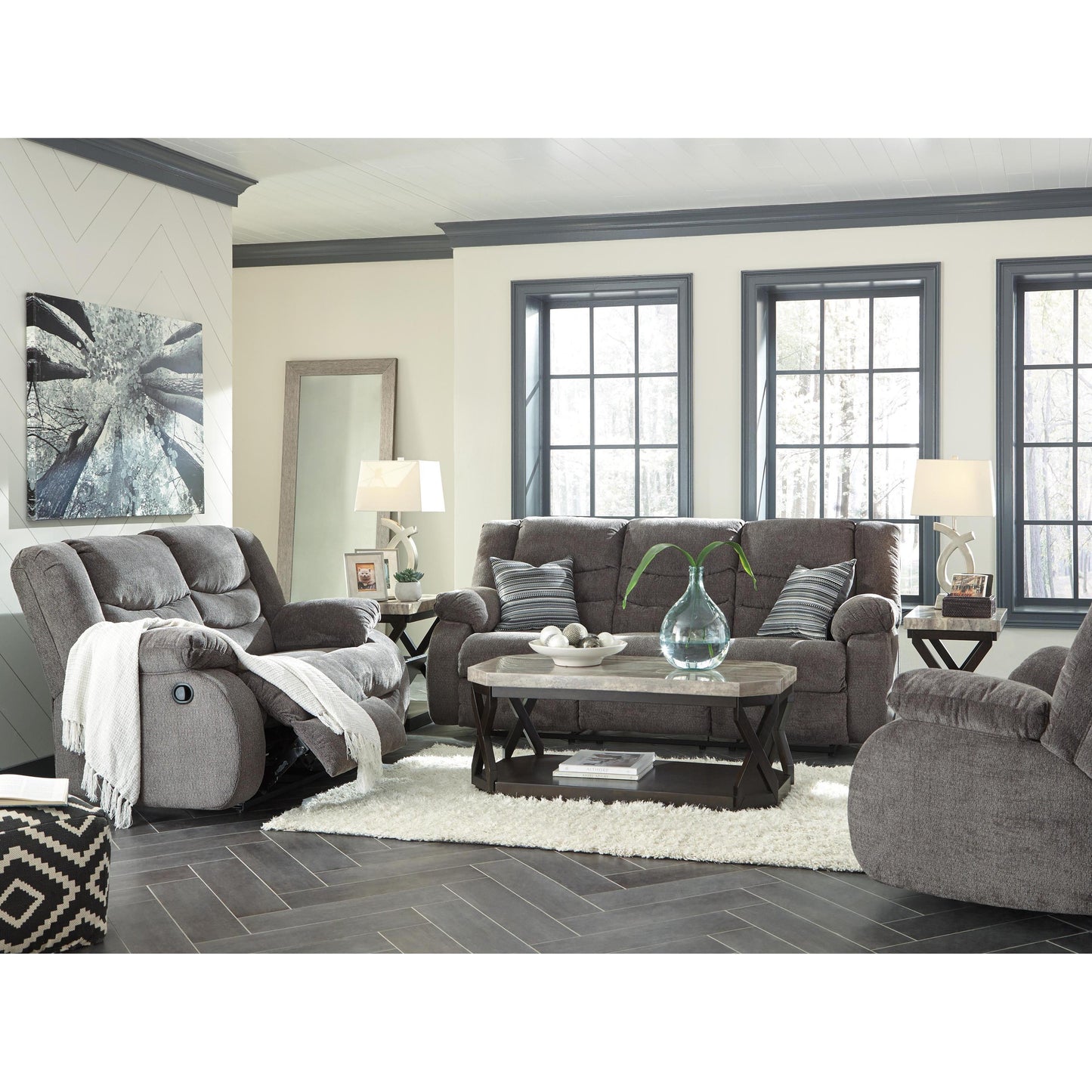 Signature Design by Ashley Tulen 98606 3 pc Reclining Living Room Set IMAGE 1