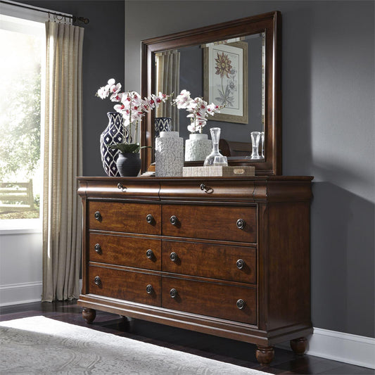  Liberty Furniture Industries Inc. Rustic Traditions Dresser Mirror 589-BR51 IMAGE 2