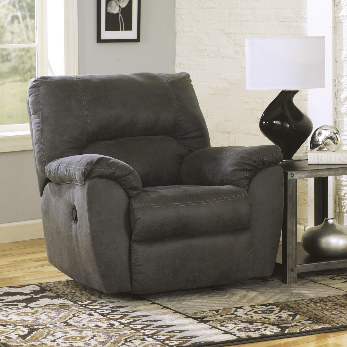  Signature Design by Ashley Tambo Rocker Leather Look Recliner 2780125 IMAGE 1