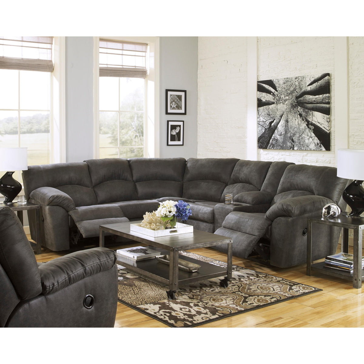  Signature Design by Ashley Tambo Rocker Leather Look Recliner 2780125 IMAGE 3