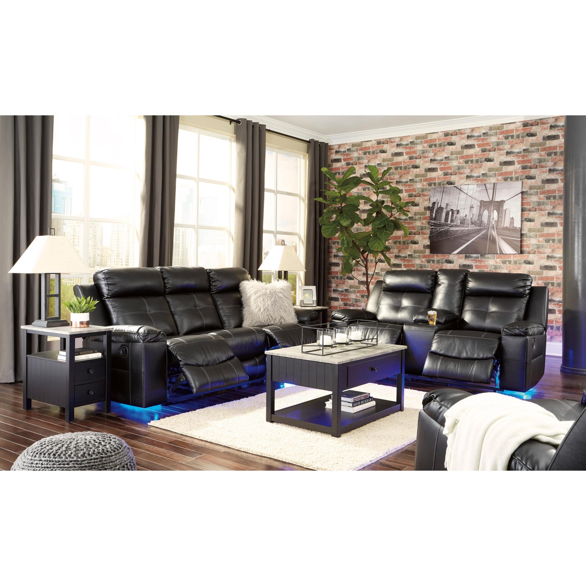 Signature Design by Ashley Kempten 82105U1 2 pc Reclining Living Room Set IMAGE 2