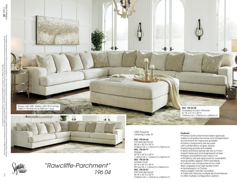 Signature Design by Ashley Rawcliffe Fabric 3 pc Sectional 1960466/1960477/1960467