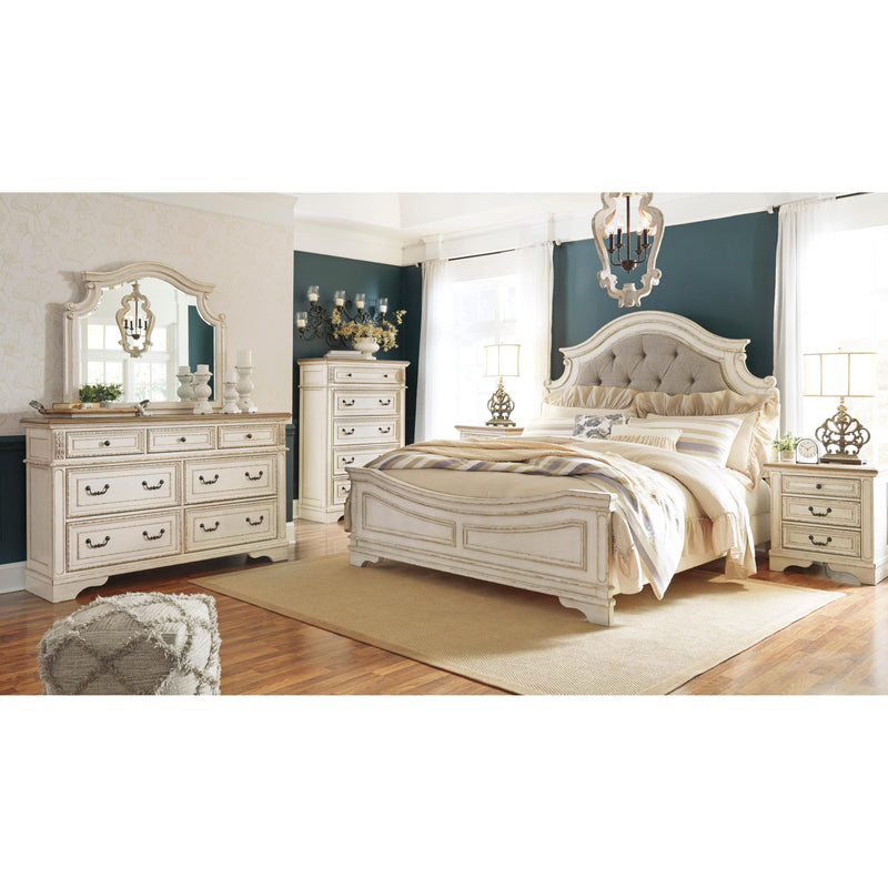 Signature Design by Ashley Realyn B743 7 pc King Upholstered Panel Bedroom Set IMAGE 1