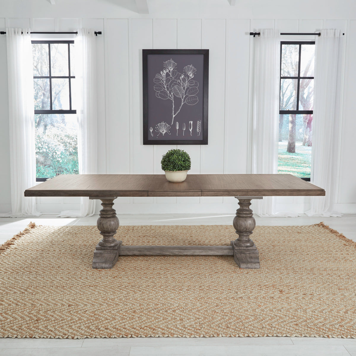 Liberty River Place Dining set 237G-P4402/T4402 Table-237G-C1000S Chairs(6)