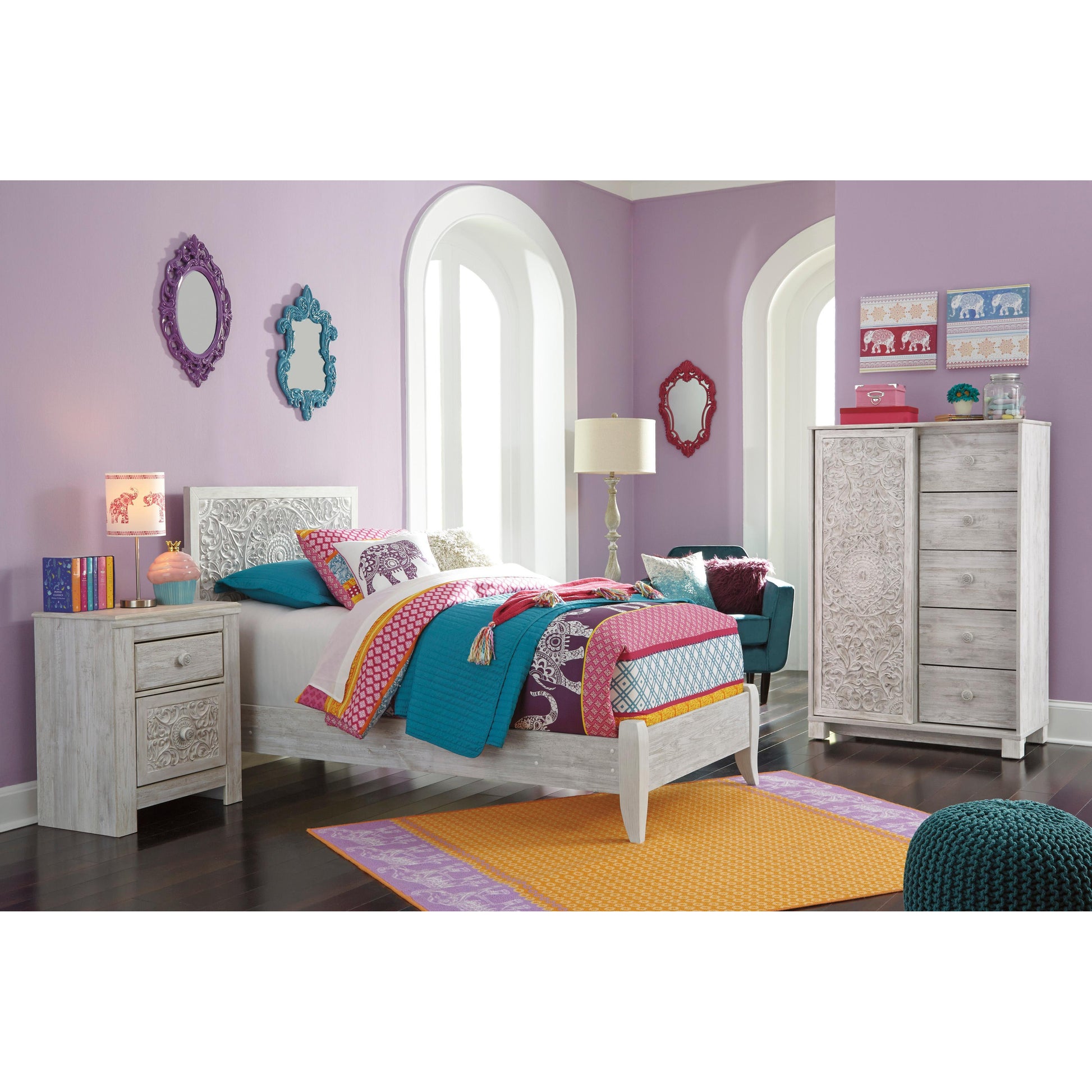 Signature Design by Ashley Paxberry B181B24 5 pc Twin Panel Bedroom Set IMAGE 1
