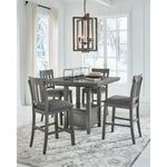  Signature Design by Ashley Hallanden D589D3 5 pc Counter Height Dining Set IMAGE 1