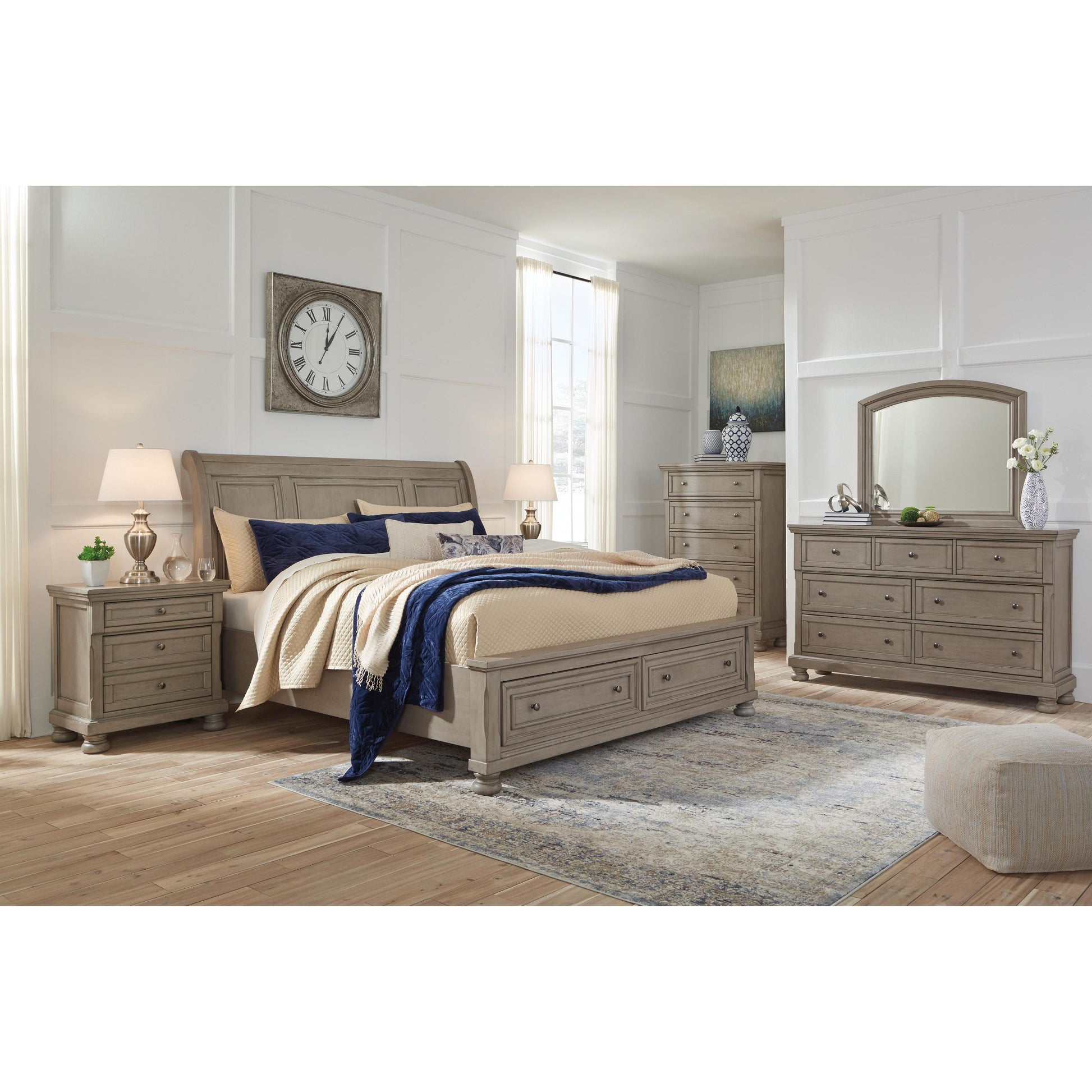 Signature Design by Ashley Lettner B733 8 pc Queen Sleigh Storage Bedroom Set IMAGE 1