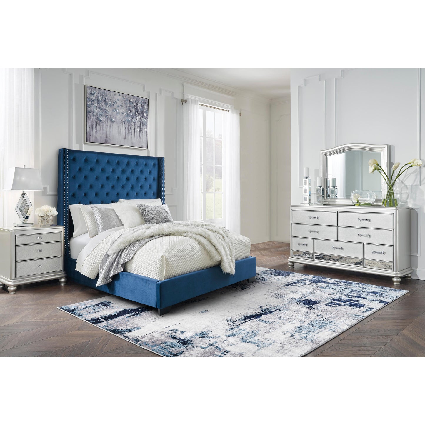 Signature Design by Ashley Coralayne B650B28 6 pc Queen Upholstered Bedroom Set IMAGE 1