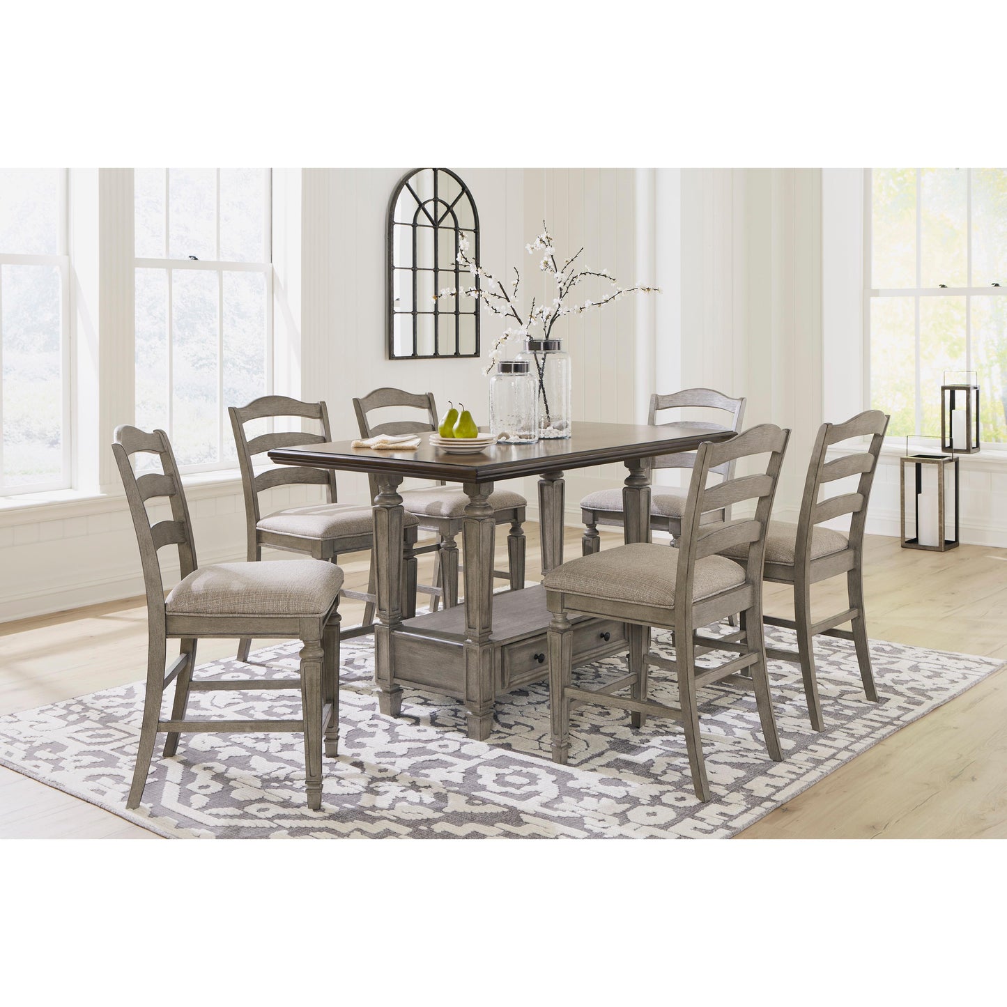 Signature Design by Ashley Lodenbay D751 7 pc Counter Height Dining Set IMAGE 1