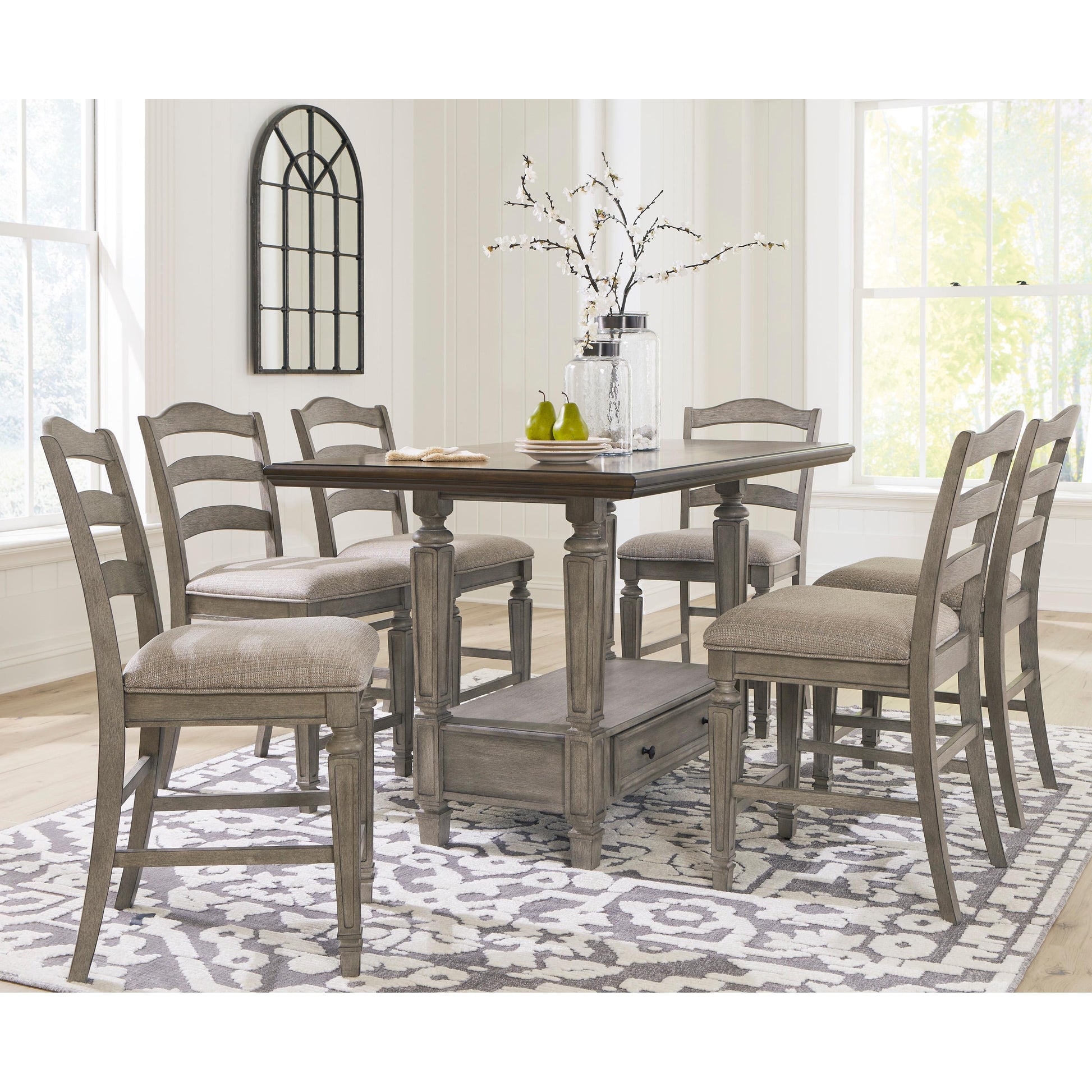 Signature Design by Ashley Lodenbay D751 7 pc Counter Height Dining Set IMAGE 2