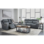  Signature Design by Ashley Mindanao U59504U1 2 pc Power Reclining Living Room Set - Steel IMAGE 1