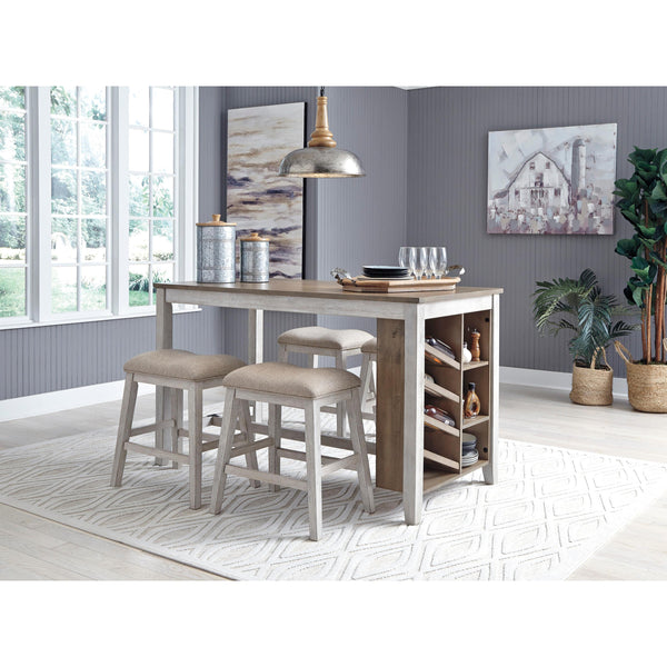 Signature Design by Ashley Skempton D394 5 pc Counter Height Dining Set IMAGE 1