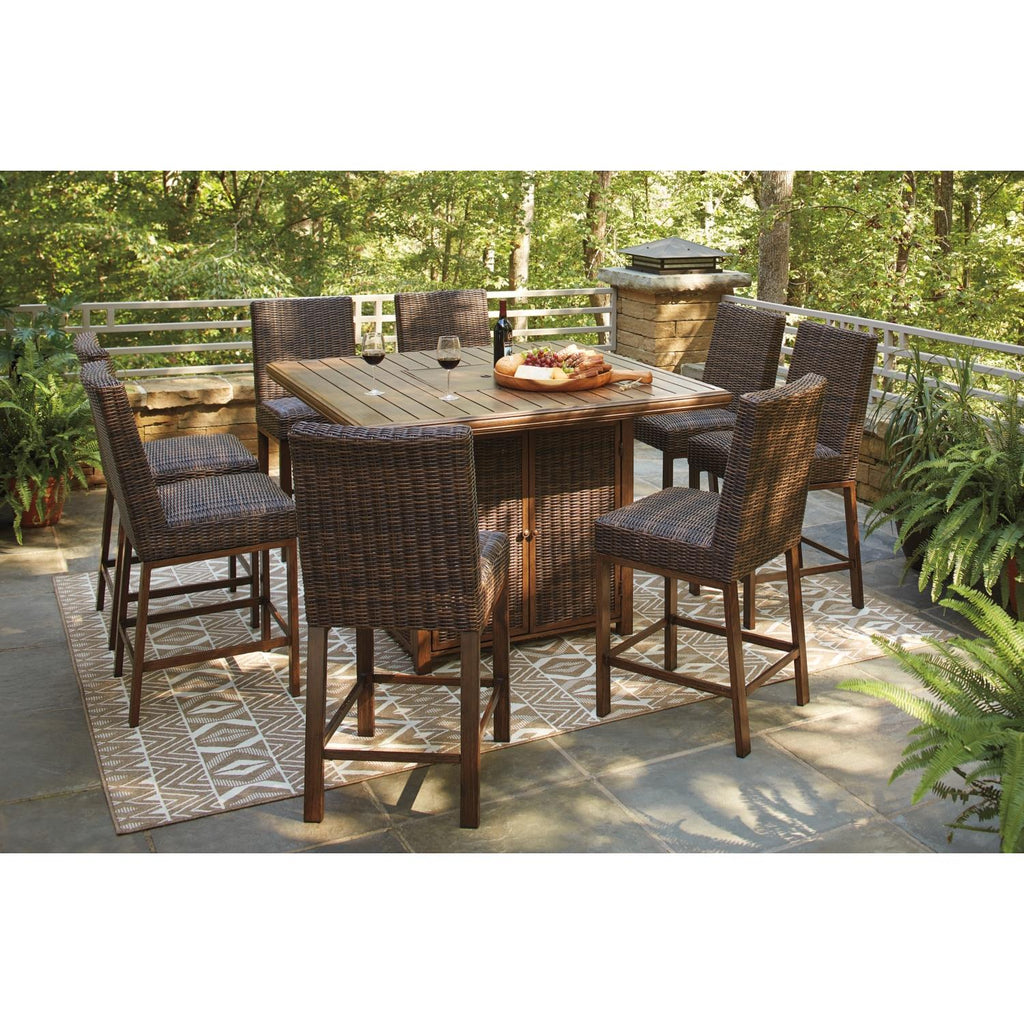 Signature Design by Ashley Paradise Trail P750P6 9-piece Outdoor Dining Set IMAGE 1