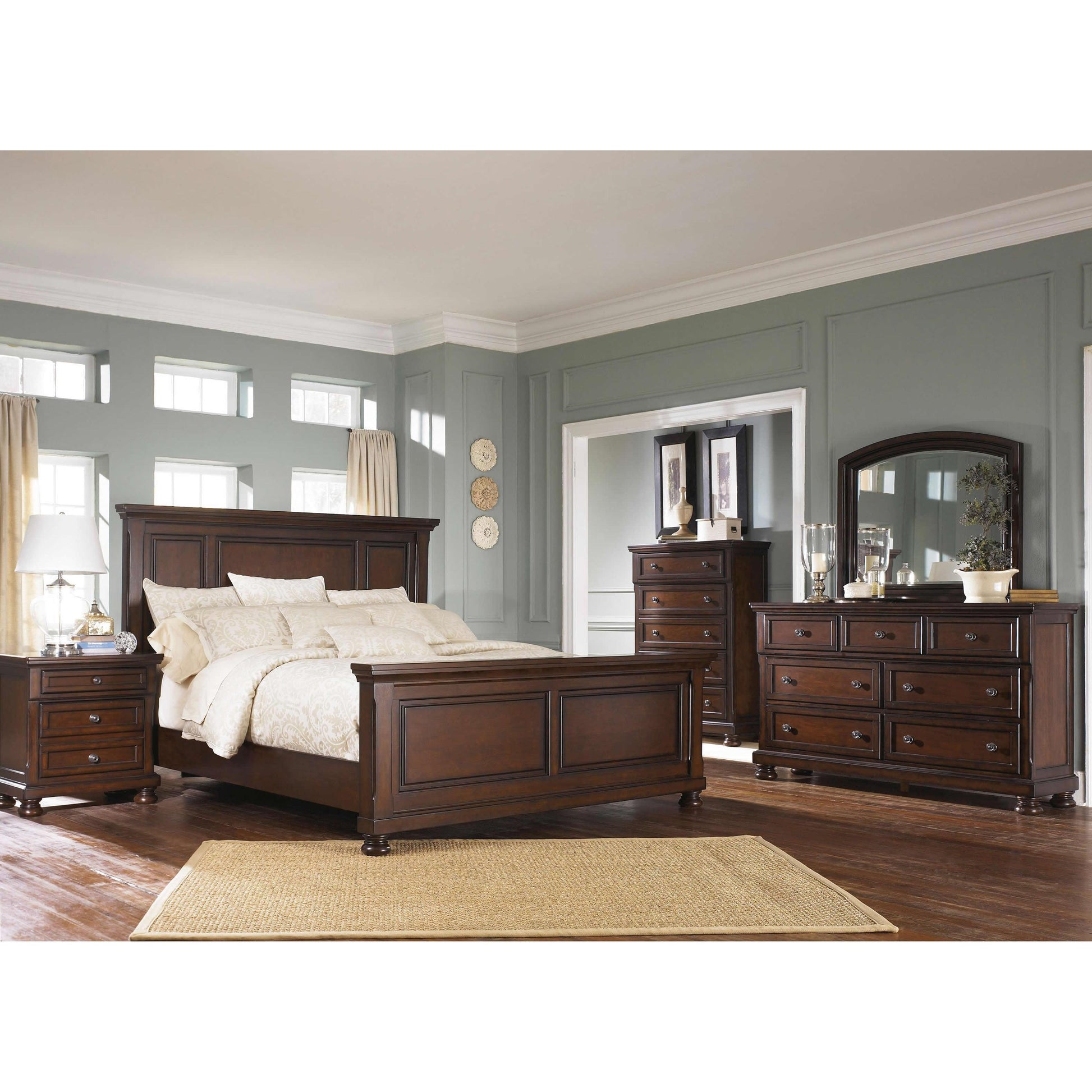 Millennium Porter B697B39 8 pc California King Panel Bedroom Set IMAGE 1