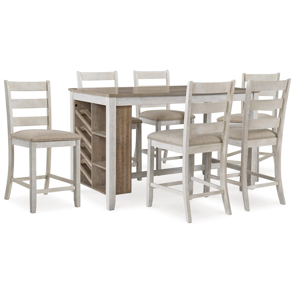 Signature Design by Ashley Skempton D394D8 7 pc Counter Height Dining Set IMAGE 1