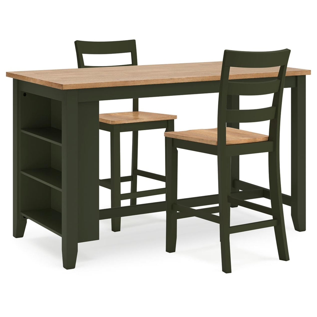 Signature Design by Ashley Gesthaven D401D3 3 pc Counter Height Dining Set IMAGE 1