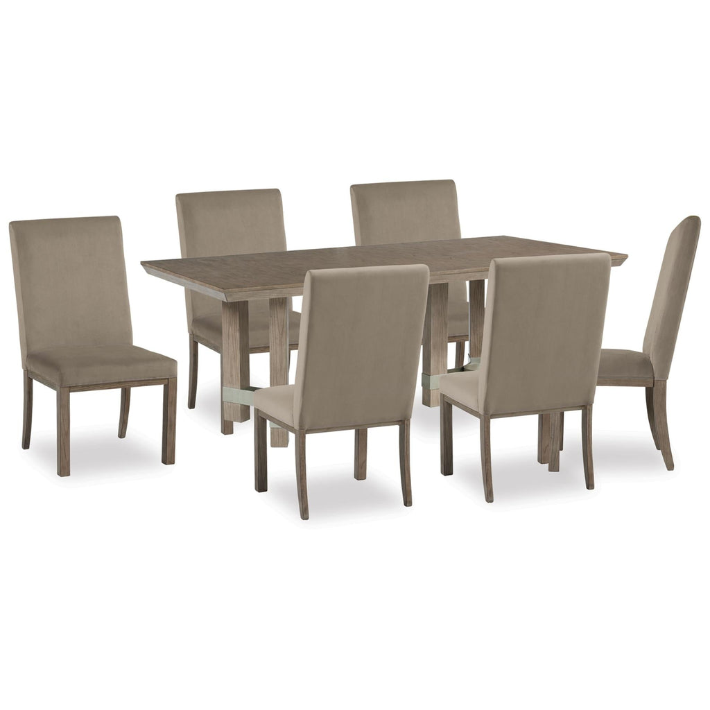 Signature Design by Ashley Chrestner D983D5 7 pc Dining Set | American Furniture of Slidell