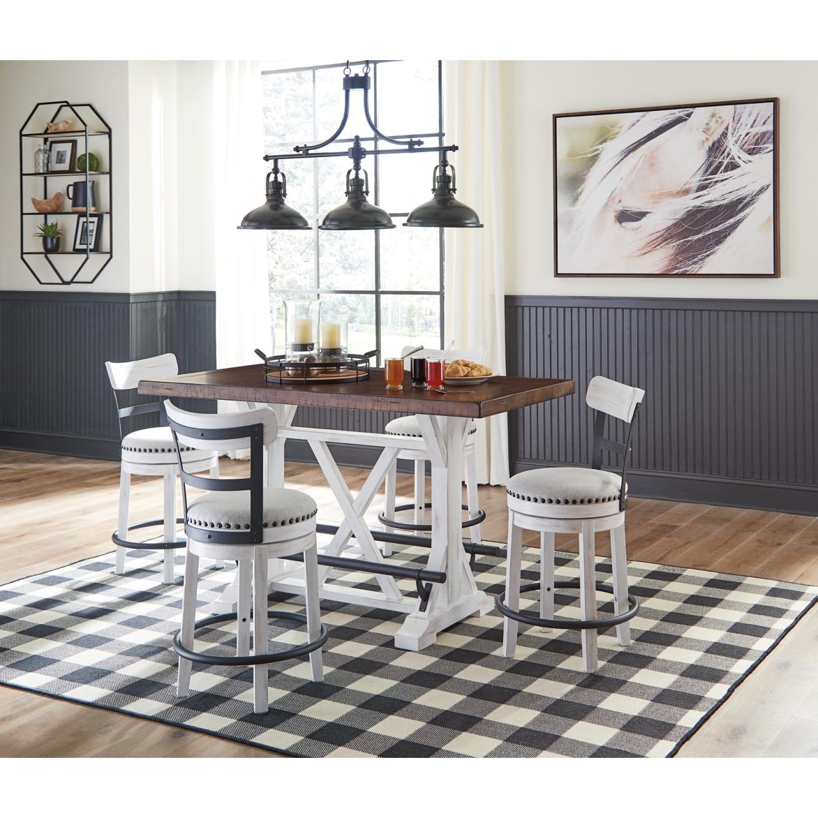 Signature Design by Ashley Valebeck D546D4 5 pc Counter Height Dining Set IMAGE 2