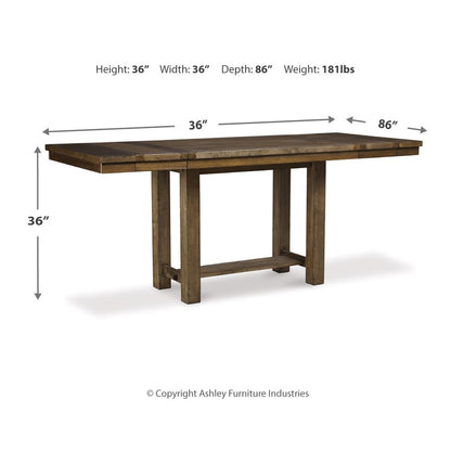 Signature Design by Ashley Moriville D631D12 9 pc Counter Height Dining Set IMAGE 7
