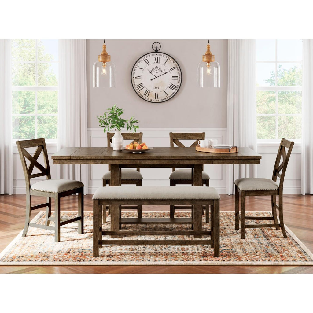 Signature Design by Ashley Moriville D631D3 6 pc Counter Height Dining Set IMAGE 1
