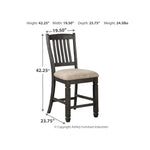Signature Design by Ashley Tyler Creek D736D14 3 pc Counter Height Dining Set IMAGE 9