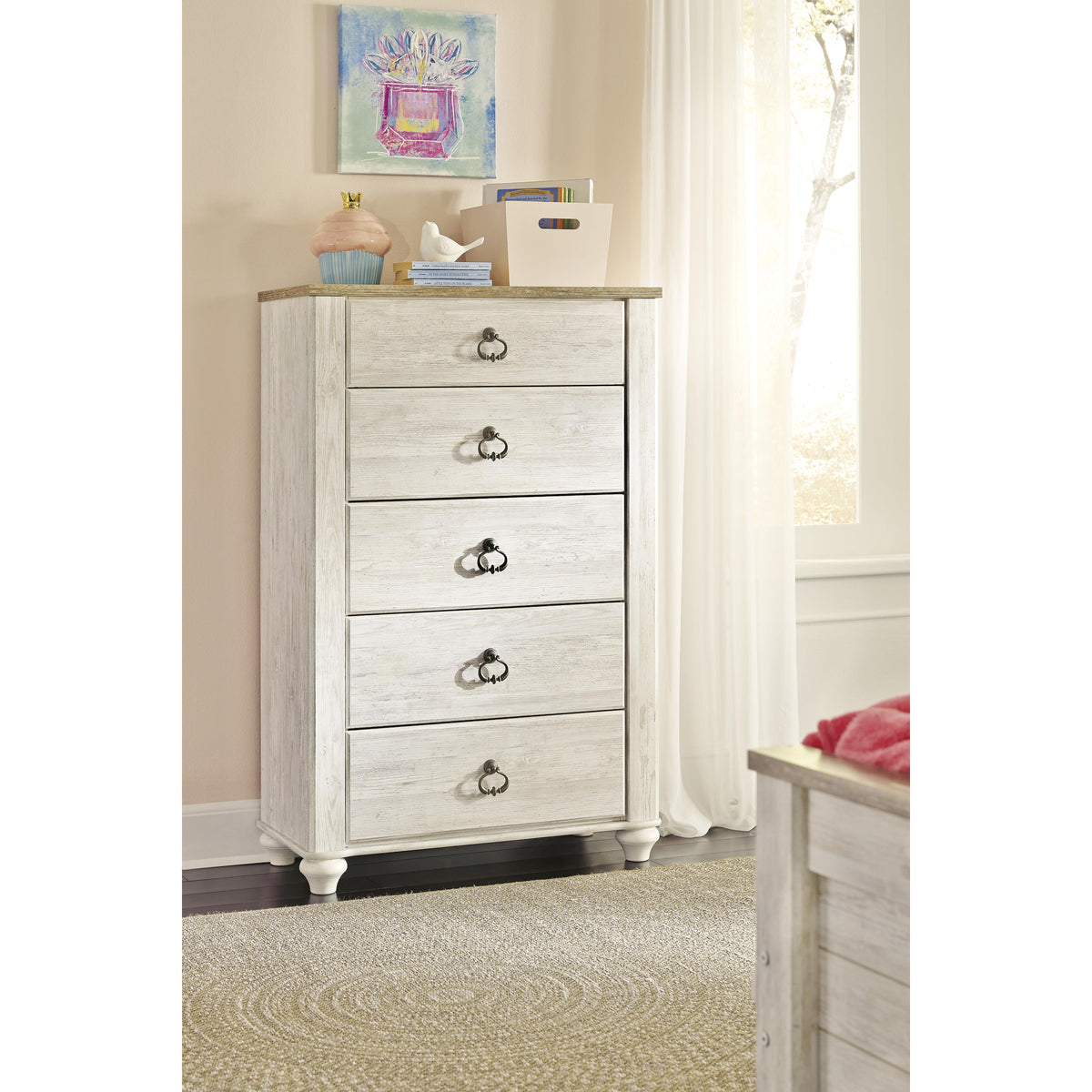  Signature Design by Ashley Willowton 5-Drawer Chest B267-46 IMAGE 2