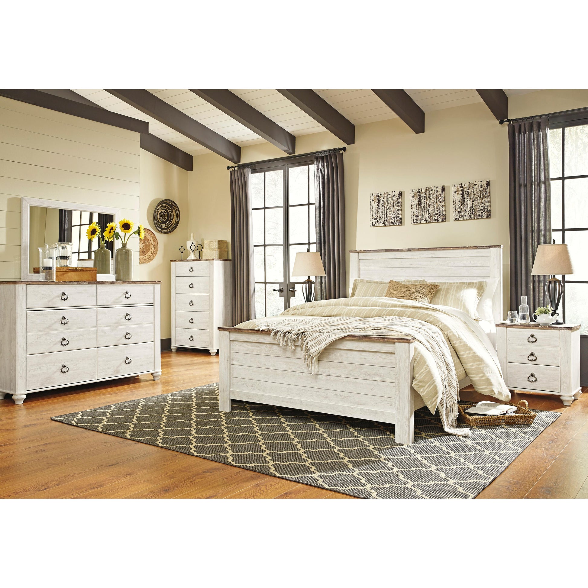 Signature Design by Ashley Willowton Queen Panel Bed B267-57/B267-54/B267-98 IMAGE 7