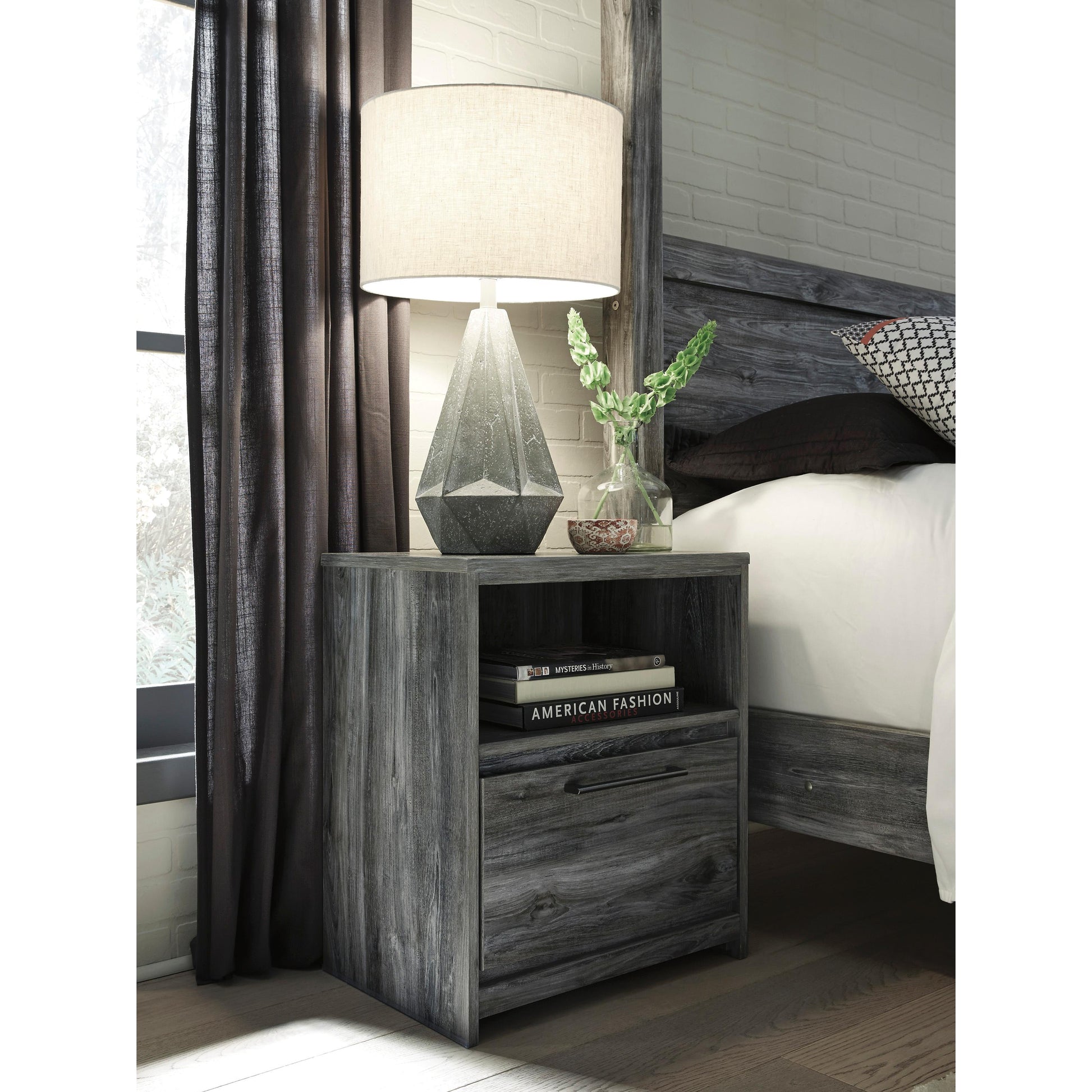  Signature Design by Ashley Baystorm 1-Drawer Nightstand B221-91 IMAGE 2