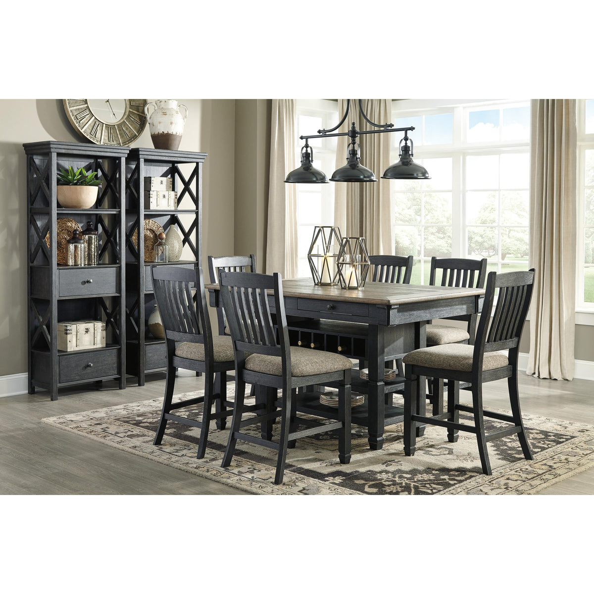  Signature Design by Ashley Tyler Creek Counter Height Dining Table with Pedestal Base D736-32 IMAGE 10