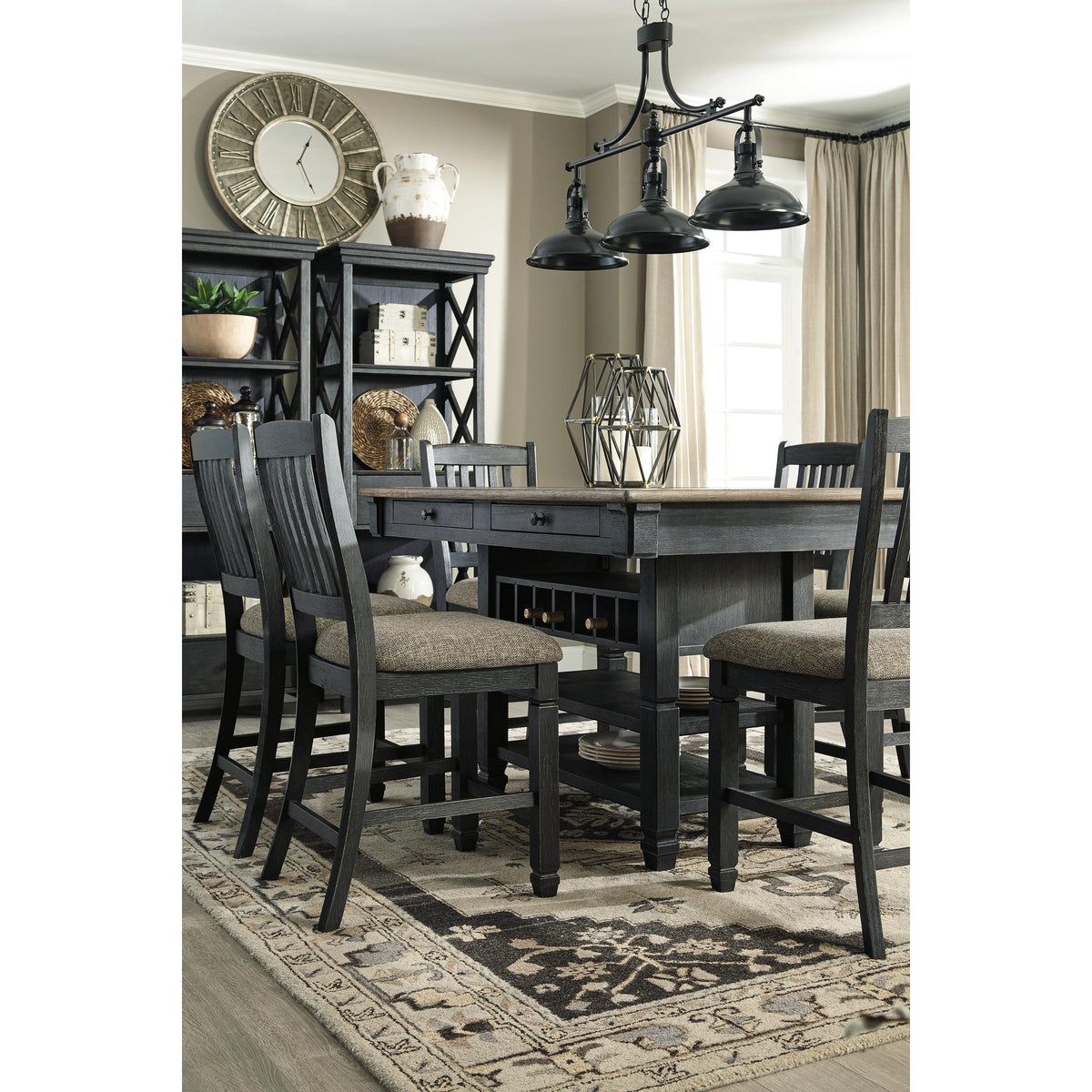 Signature Design by Ashley Tyler Creek Counter Height Dining Table with Pedestal Base D736-32 IMAGE 4